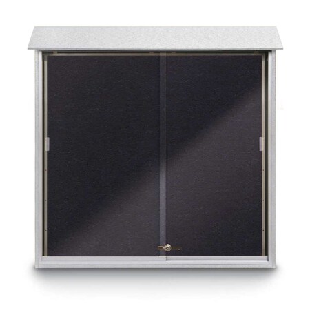 United Visual Products Outdoor Enclosed Combo Board, 72"x36", Bronze Frame/Blue & Apricot UVCB7236ODBZ-BLUE-APRICOT